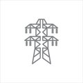 high voltage line, tower icon vector Illustration Royalty Free Stock Photo